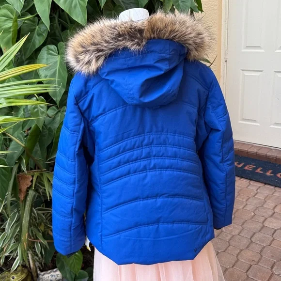 Obermeyer Tuscany II Hooded Jacket Stellar Blue Sz 16 Petite - Picture 3 of 9